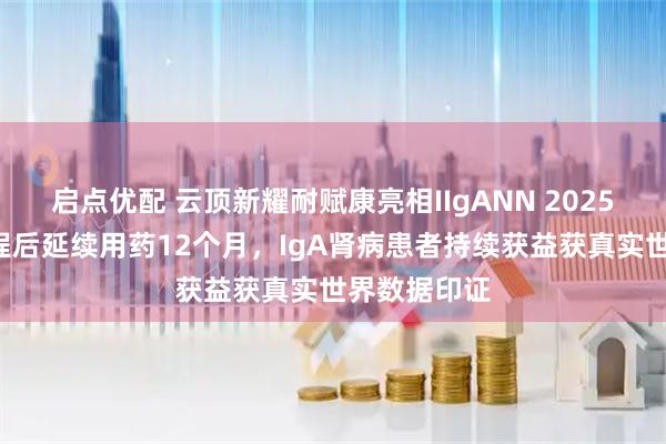 启点优配 云顶新耀耐赋康亮相IIgANN 2025:9个月疗程后延续用药12个月,IgA肾病患者持续获益获真实世界数据印证